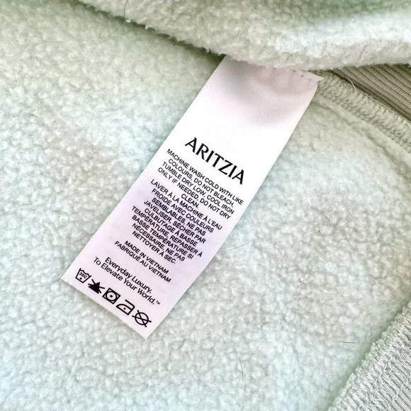 Aritzia Cozy Fleece Boyfriend Boxy Zip Hoodie – Mint Green (XS) - Picture 4 of 9